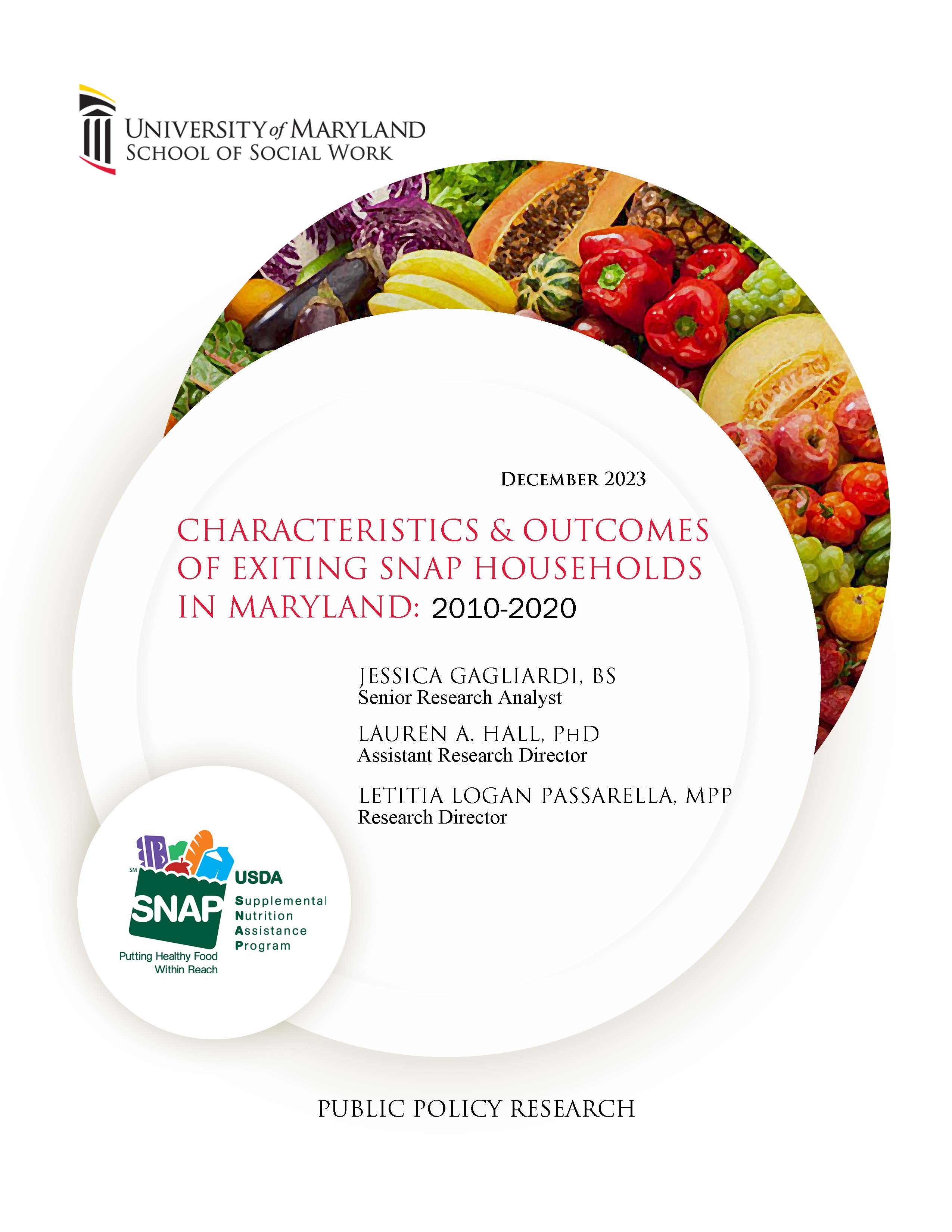 Characteristics & Outcomes of Exiting SNAP Households in Maryland: 2010-2020