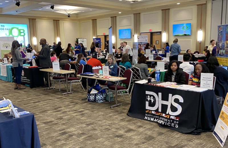 Job Fair table group photo