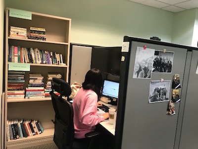 Student using PhD Facilities